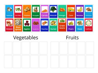 Vegetables and Fruits Sorting 