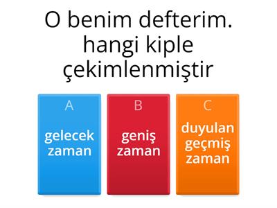 türkçe kipler 6 sınıf.7sınıf.