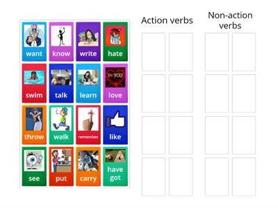 Action and non-action verbs