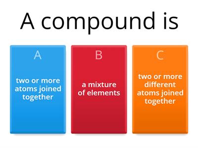 Y7 2.6 Concept Check - Compounds