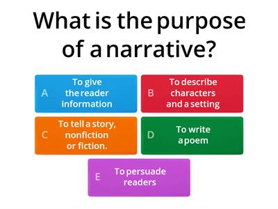 Features of Narrative writing