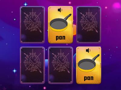 Recognizing 3 letters sound: pan, mat, and tea