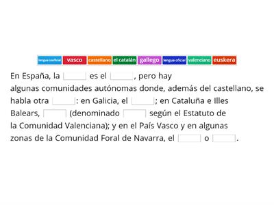 Lengua 6º Gramática U. 1.: Lenguas de España 1
