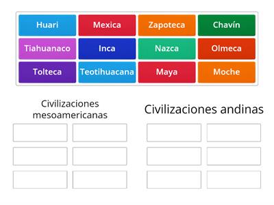 Civilizaciones mesoamericanas y andinas