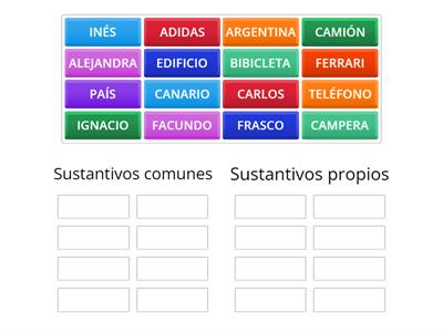 SUSTANTIVOS PROPIOS Y COMUNES
