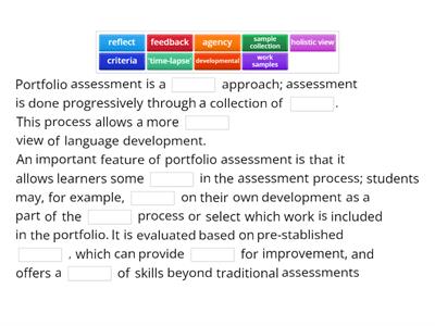 Portfolio assessment