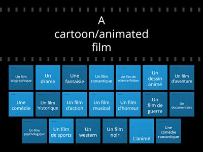 Les genres de film - match French to English