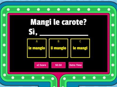 Il cinema, il teatro, pass. pross. e pronomi diretti