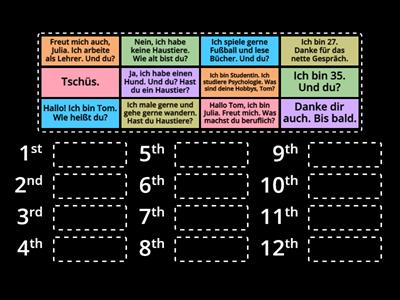 Speed Dating Fragen A1