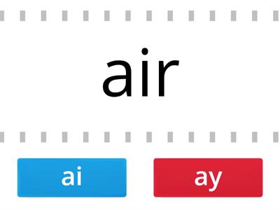  ai and ay words sort conveyor