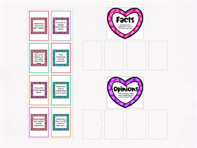 Valentine's Day Fact and Opinion Sort