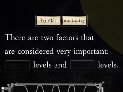 Birth and Mortality