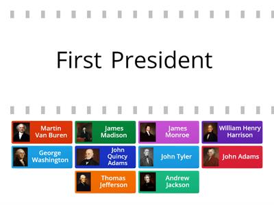 First 10 Presidents of the United States