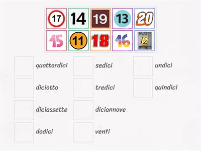 I numeri (11-20)