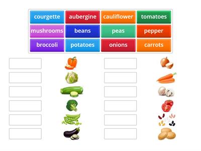 Vegetables - Match up