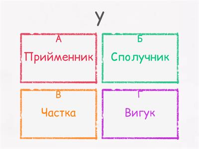 Розподільний диктант. Службові частини мови. Вигук