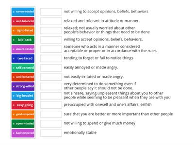 Compound adjectives Upper unit 1b