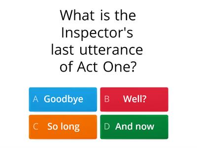 An Inspector Calls Act 2