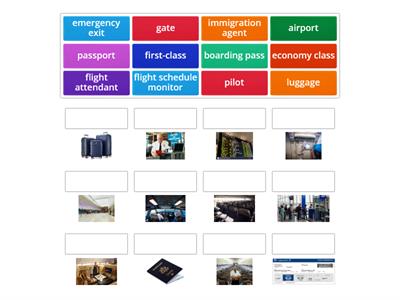 Plane and Airport vocabulary