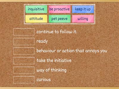 Match the words with definitions