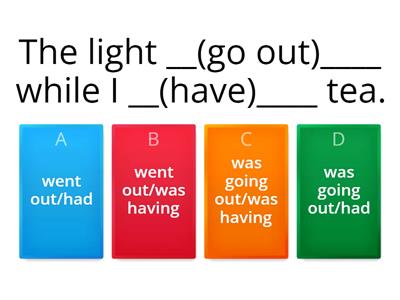  Past Simple/Past Continuous.