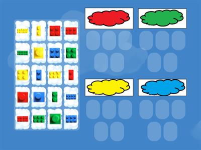 Lego elemek csoportosítása színek szerint