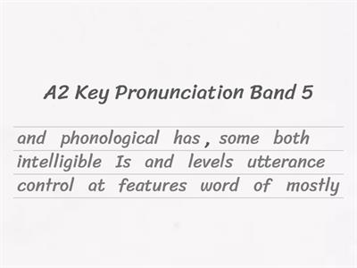 A2 Key Pronunciation descriptors