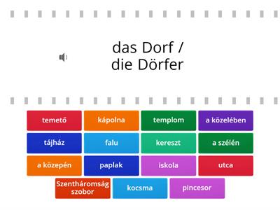 Das ungarndeutsche Dorf - Wortschatz - 4. Klasse