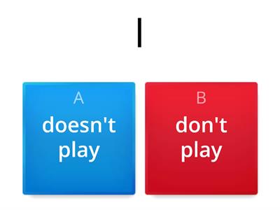 Present SIMPLE: forma negativa ( play = giocare)