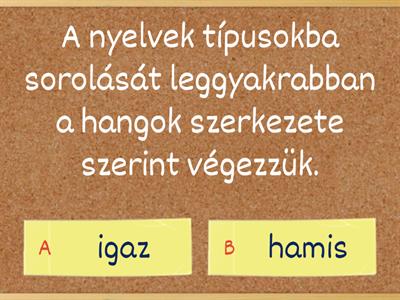 A nyelvtípusok (zanza)