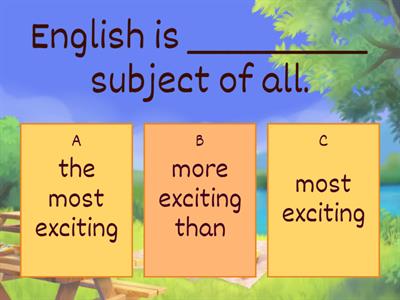 7B Comparatives and superlatives