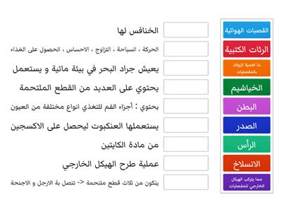 خصائص المفصليات