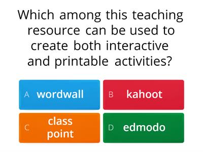 PRE-TEST IN WORDWALL APPLICATION