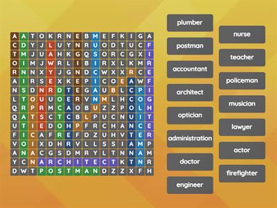 Careers wordsearch