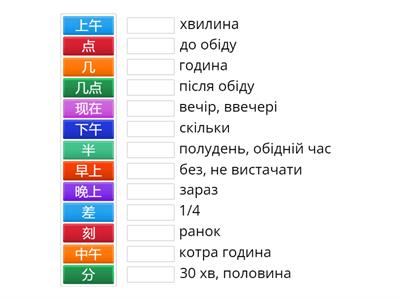 Години №2. Китайська мова （ієрогліфи-переклад)