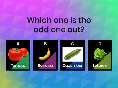 Odd one out - fruit vs vegetables