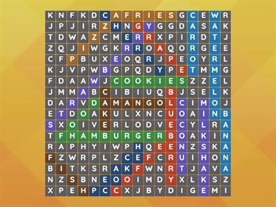 food wordsearch