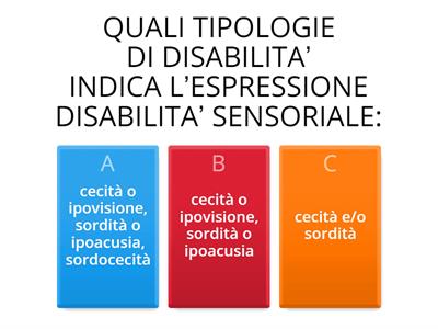 Disabilità sensoriale-Pastena