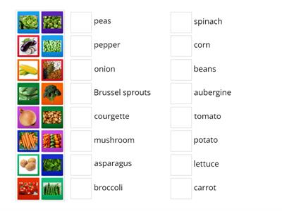 Vegetables: MATCH