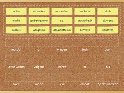 Match de woorden - training B1 niveau