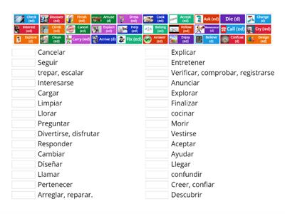 Regular verbs set  1