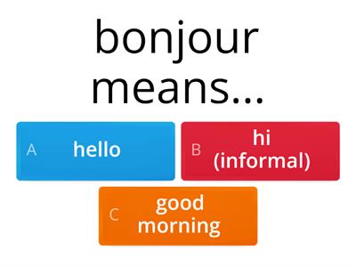 greetings in French and words to know