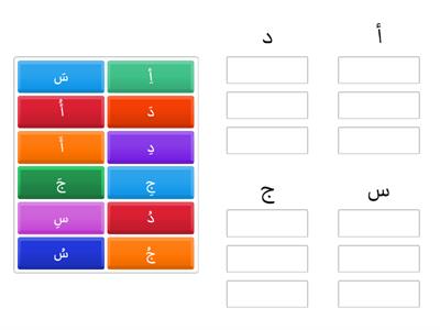 الحروف بالحركات- د س ج أ