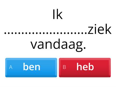 ben -  heb   -   zijn  -  hebben