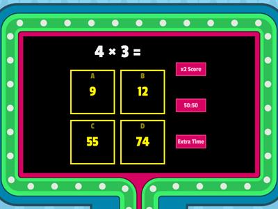 Multiplication Game Show 
