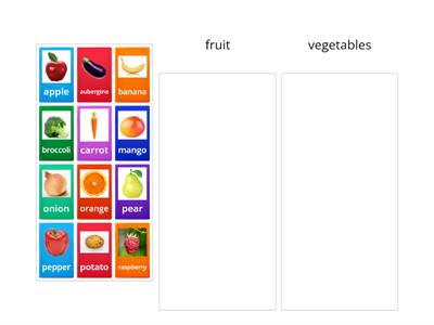 ESOL PE fruit and vegetables - categories
