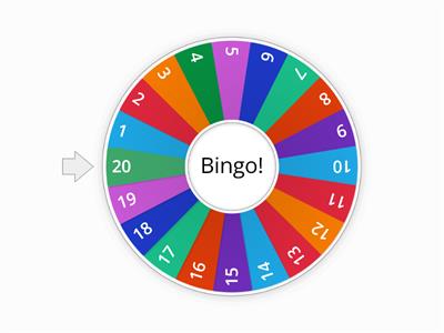 Number bingo 1-20