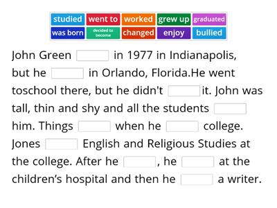 John Green's biography.