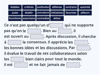 1000 questions, 1000 réponses B2 - Travail q. 19 Qu'est-ce qui fait un bon chef ?