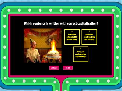 Endmarks and Capitalization Practice